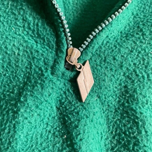 Vintage Pro Spirit Fleece Pullover Jacket‎ Green Gray Quarter Zip Size Medium - Picture 2 of 8